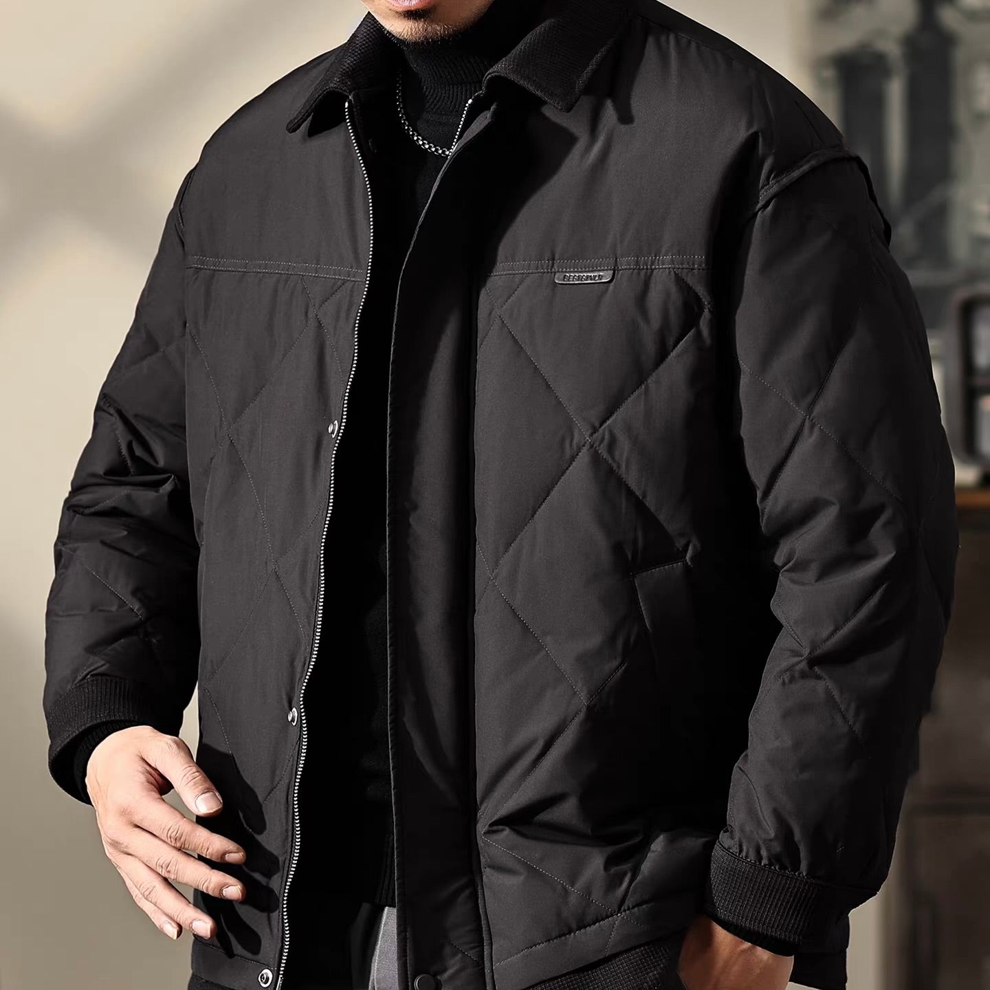 軽量 襟付き ダウンジャケット（2Colors）251087