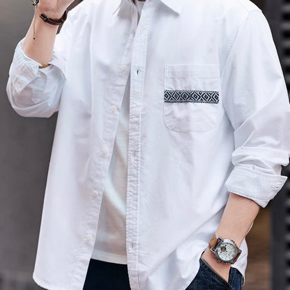 エスニック刺繍入り 長袖シャツ（2Colors）260216