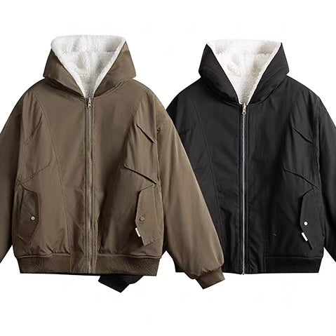 リバーシブル フード付ボアジャケット（2Colors）251053