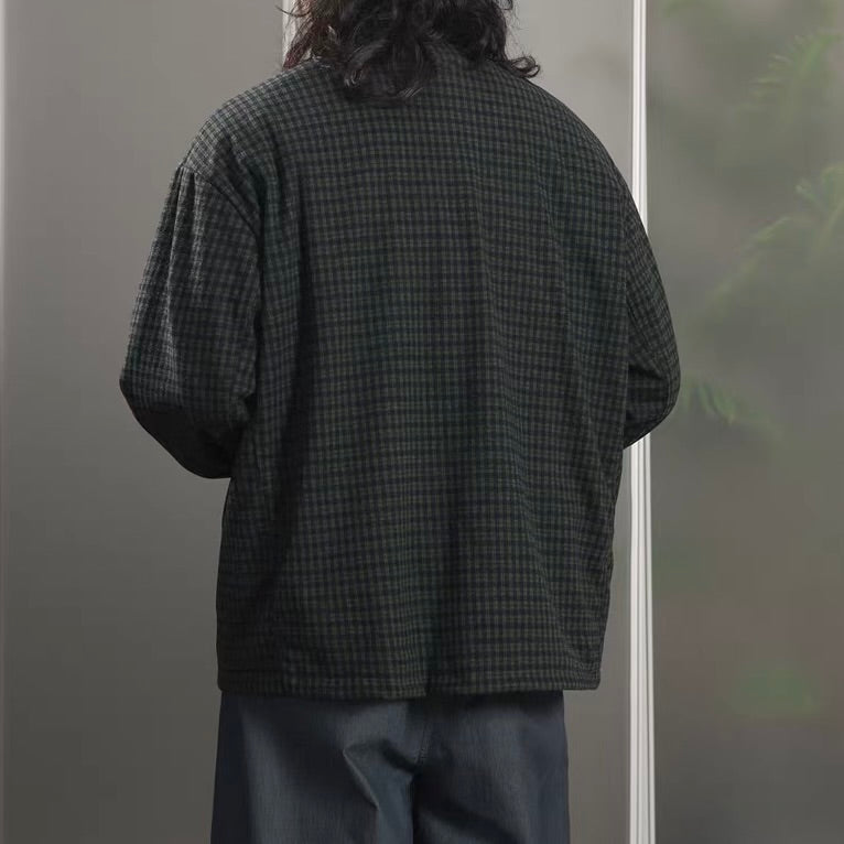 チェック スタンドカラー ライトジャケット（2Colors）260160
