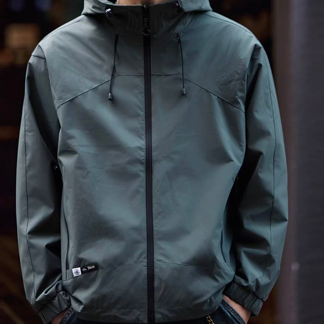 シンプル フード付 カジュアルジャケット（3Colors）251051