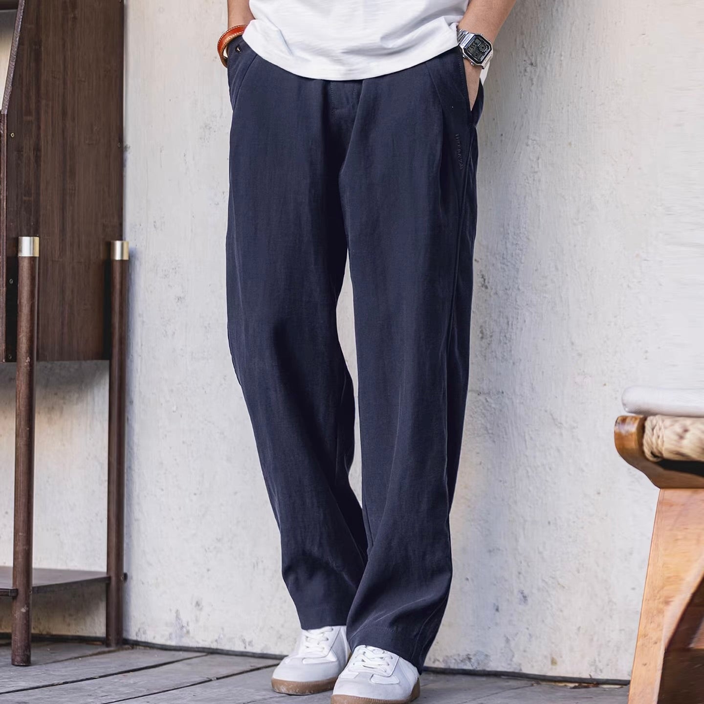 リラックス ルーズ ストレートパンツ（2Colors）260206