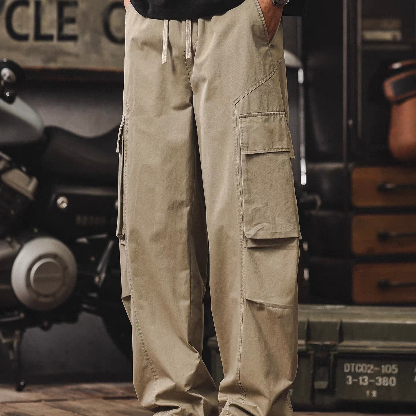 ワイドテーパード イージーカーゴパンツ（2Colors）260120