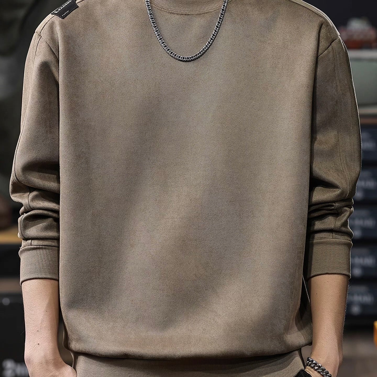 シンプル ロゴ付 スウェットプルオーバー（3Colors）251008