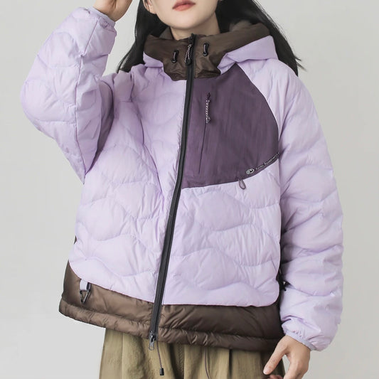 アクセントカラー フード付ダウンジャケット（3Colors）250984