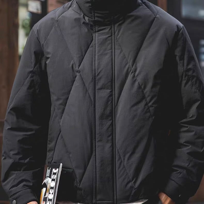 ダイヤ型 スタンドカラー ダウンジャケット（3Colors）251064