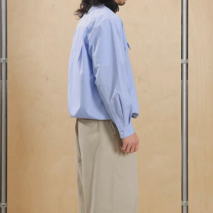 裾ドローコード ハーフボタン オーバーサイズシャツ（3Colors）260195