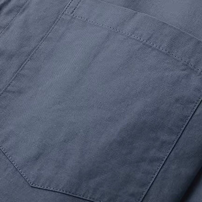 スタンドカラー ハーフボタン 長袖シャツ（2Colors）260669