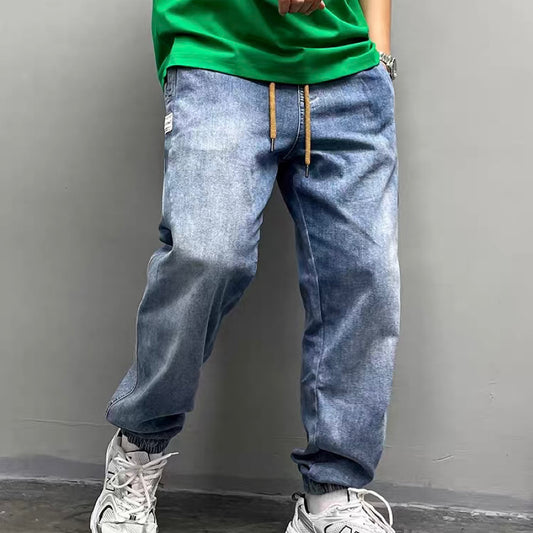 裾絞り デニム イージーパンツ（2Colors）240673