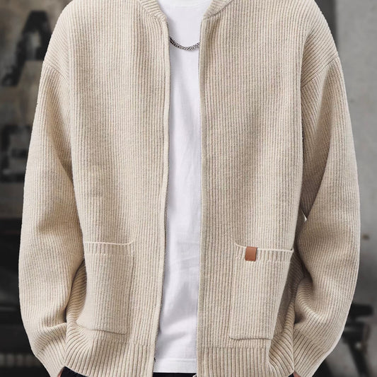 ベースボールカラー ニットカーディガン（2Colors）251056