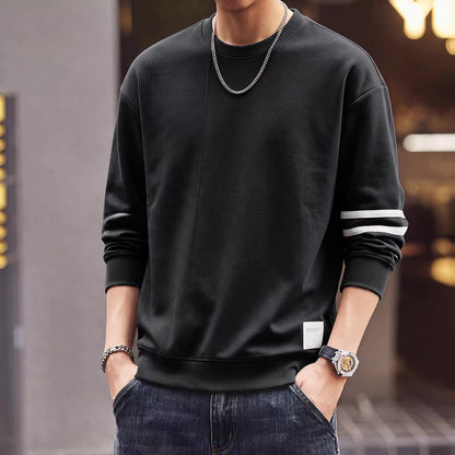 ラインデザイン アシンメトリー スウェットシャツ（4Colors）260753