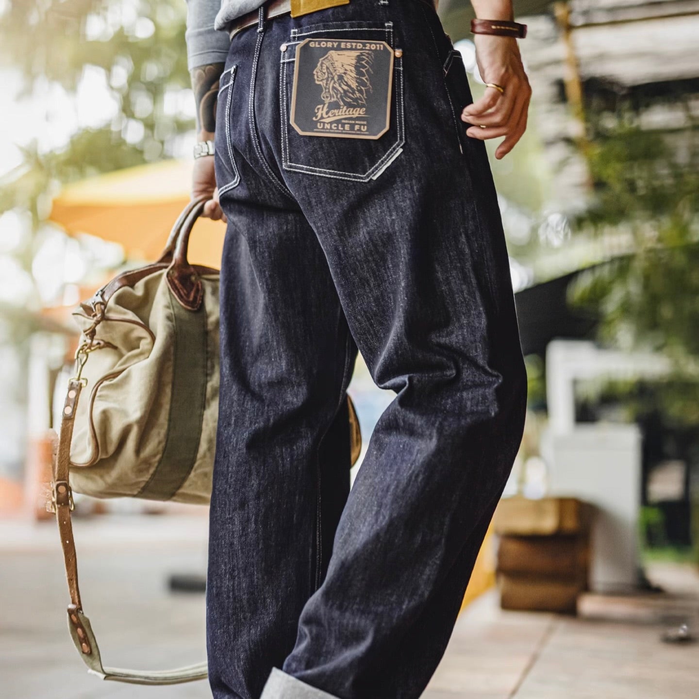 ワンウォッシュ インディゴ デニムパンツ（1Color）251004