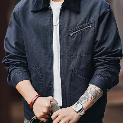 コーデュロイ襟 フルジップ ワークジャケット（1Color）260106