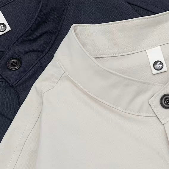 防シワ クラシック スタンドカラーシャツ（2Colors）260695