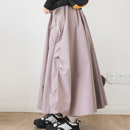 ビッグポケット ドローコード付 ワークスカート（2Colors）260178