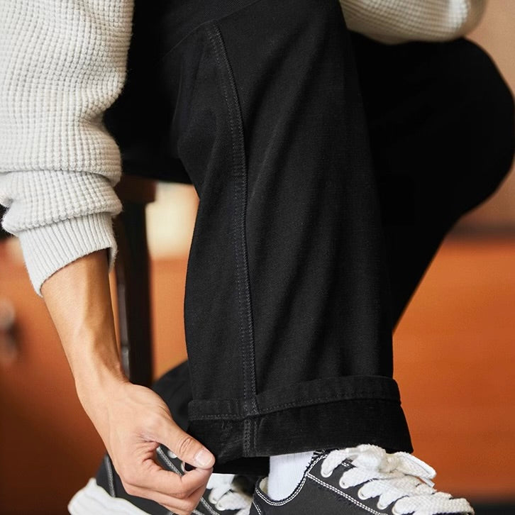 裏起毛 ストレート デニムパンツ（2Colors）250976