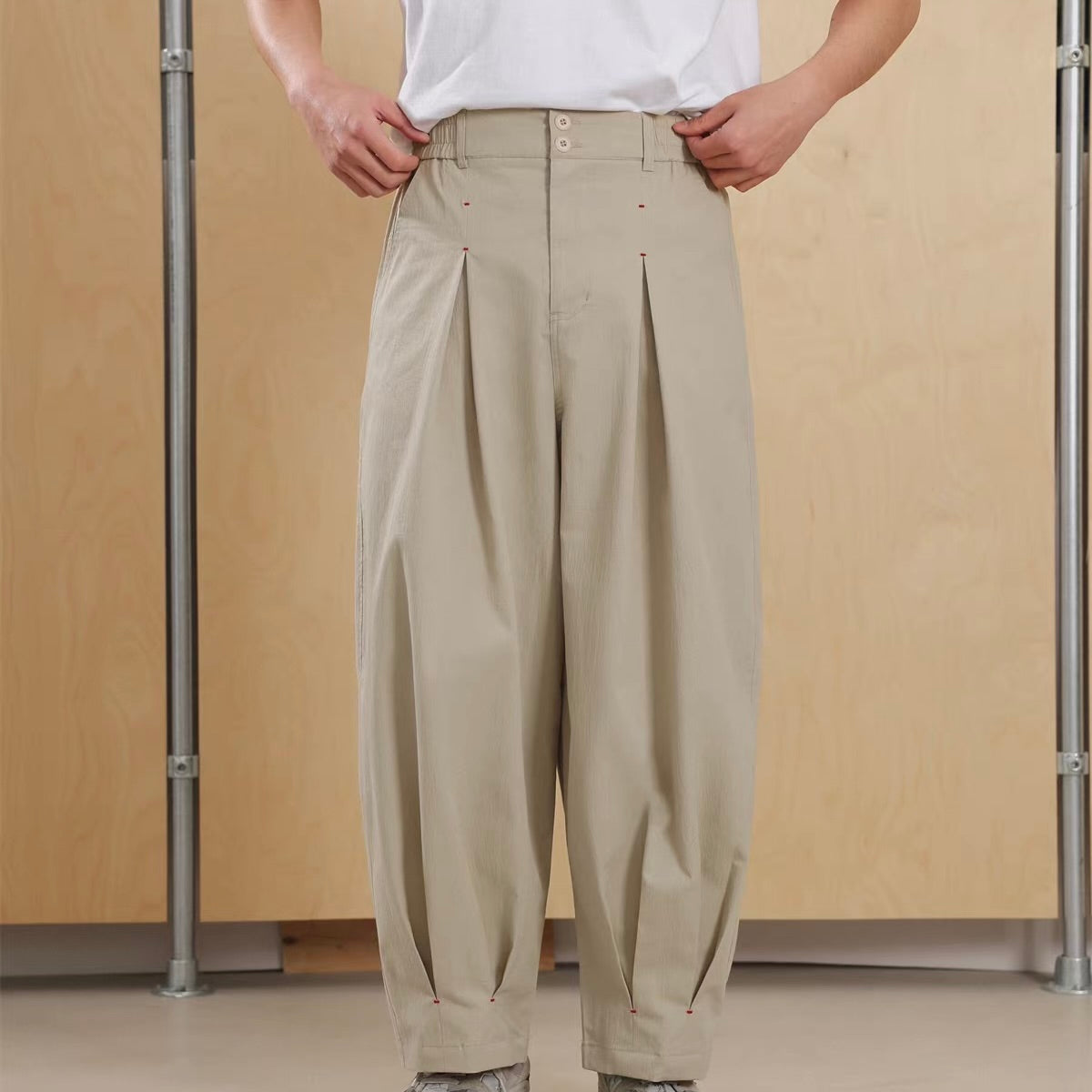 プリーツレッグ デザインパンツ（2Colors）260196