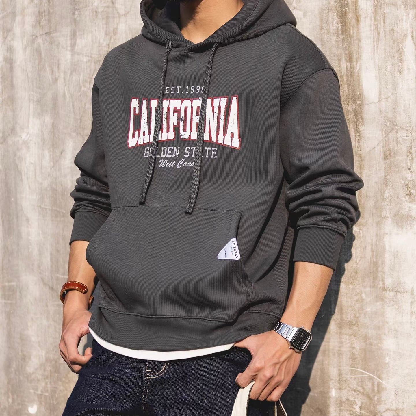 ユーズドテイスト プリント フーディー（2Colors）260123