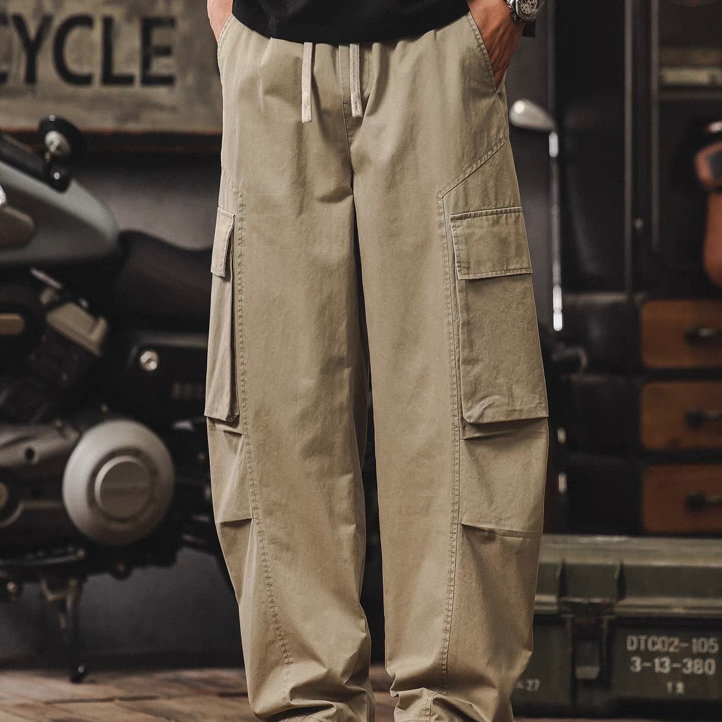 ワイドテーパード カーゴパンツ（2Colors）260184