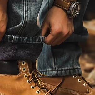 裏起毛 ストーンウォッシュ デニムパンツ（2Colors）240849