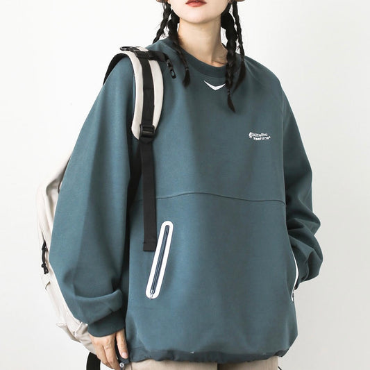 裾ドローコード スポーツ スウェットプルオーバー（4Colors）250732