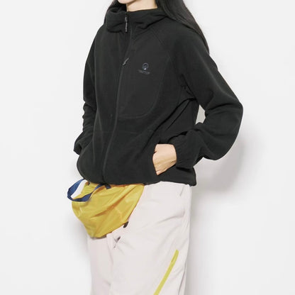 ワンポイントカラー フード付フリースジャケット（3Colors）250939