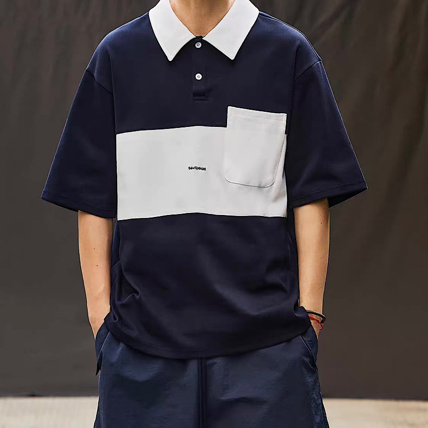 胸ポケット付 バイカラー ポロシャツ（2Colors）250380