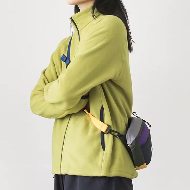 裾ドローコード スタンドカラー フリースジャケット（4Colors）260009