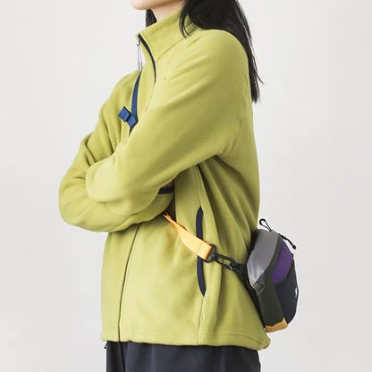 裾ドローコード スタンドカラー フリースジャケット（4Colors）260009