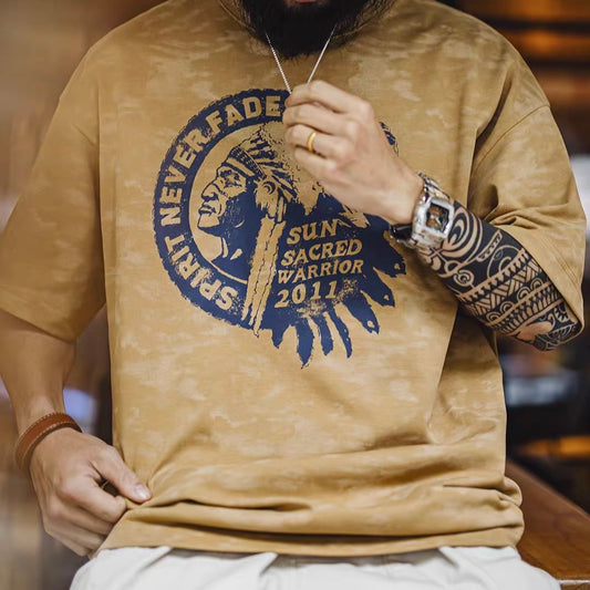 インディアンモチーフ ダメージTシャツ（1Color）260366