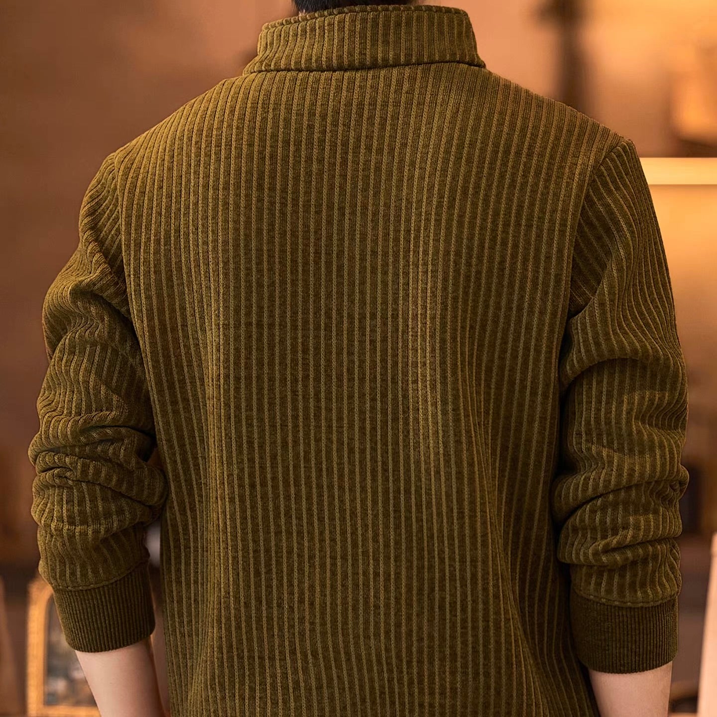 ハーフジップ スタンドカラー セーター（4Colors）260033