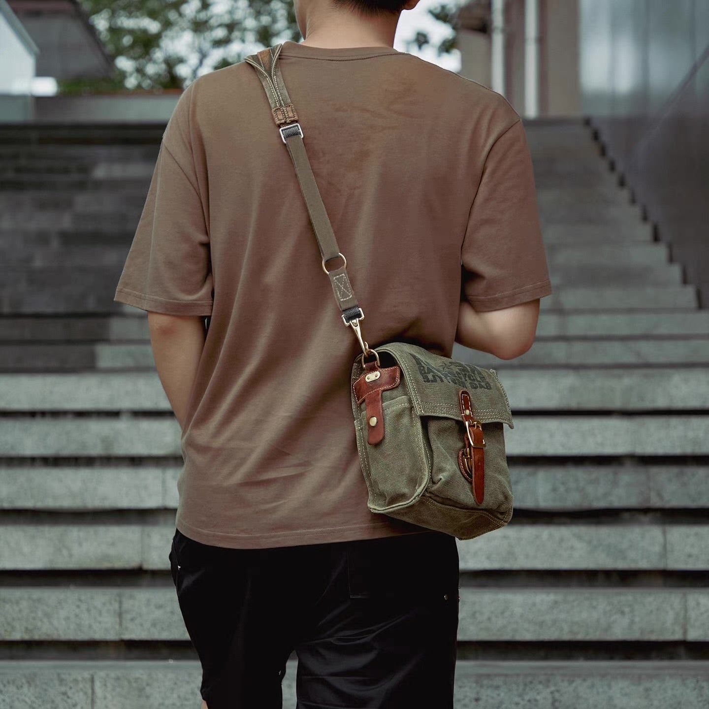 レトロ キャンバス ミニショルダーバッグ（1Color）260162