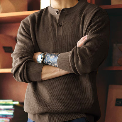 ヘンリーネック ニットプルオーバー（3Colors）250930