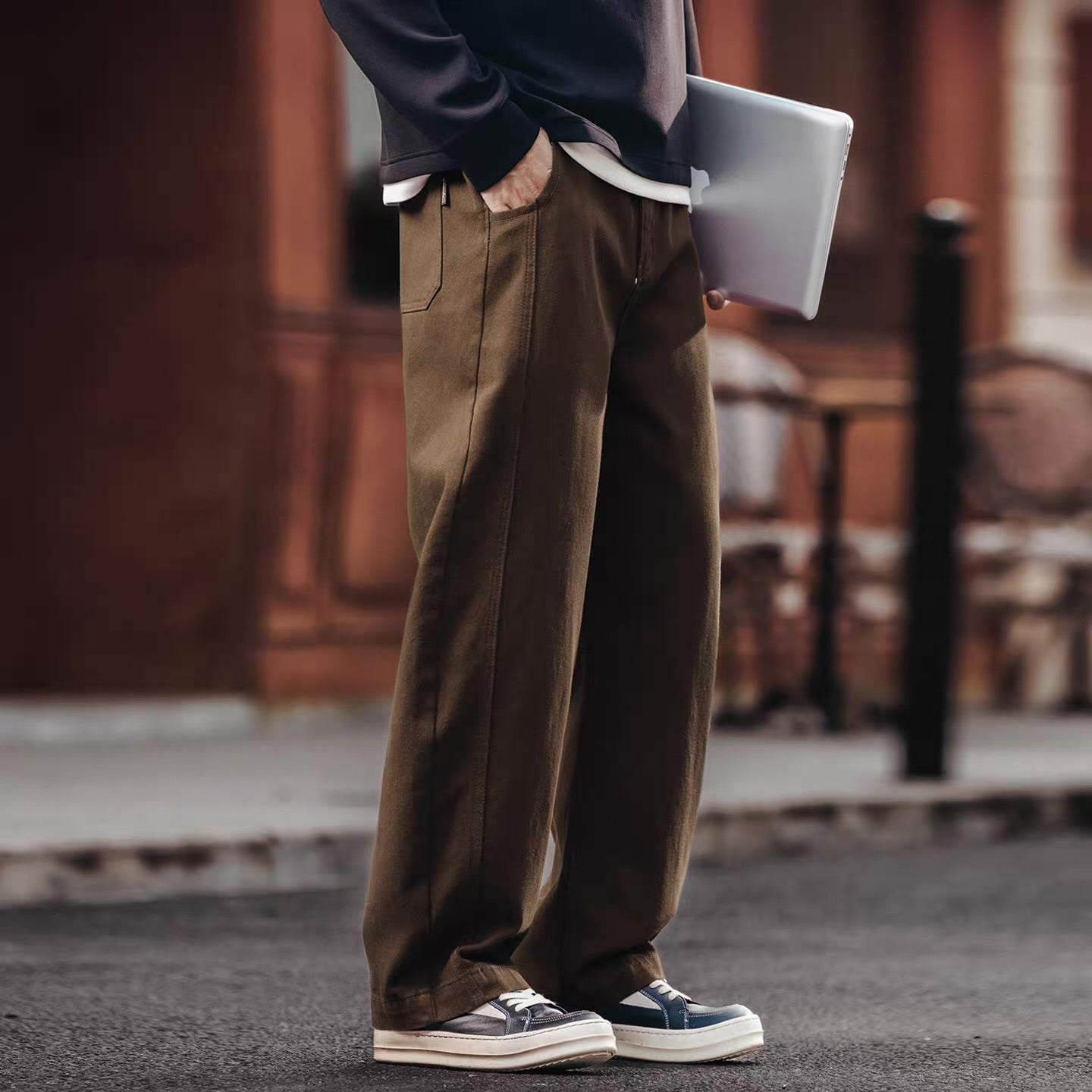 ワイドテーパード カジュアルパンツ（4Colors）260104