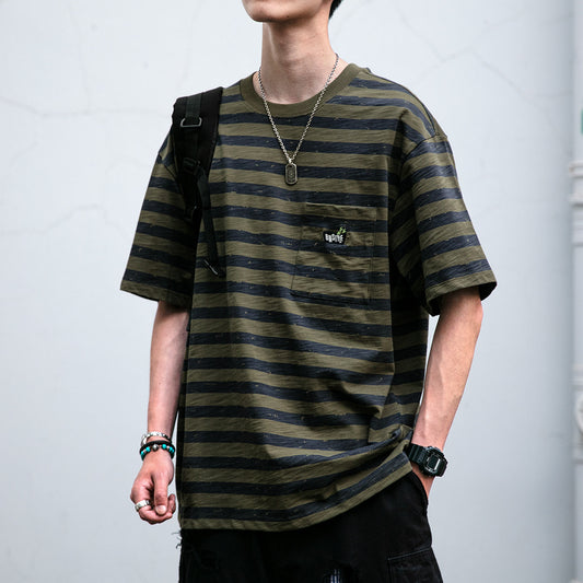 ボーダー ウォッシュドTシャツ（2Colors）250621