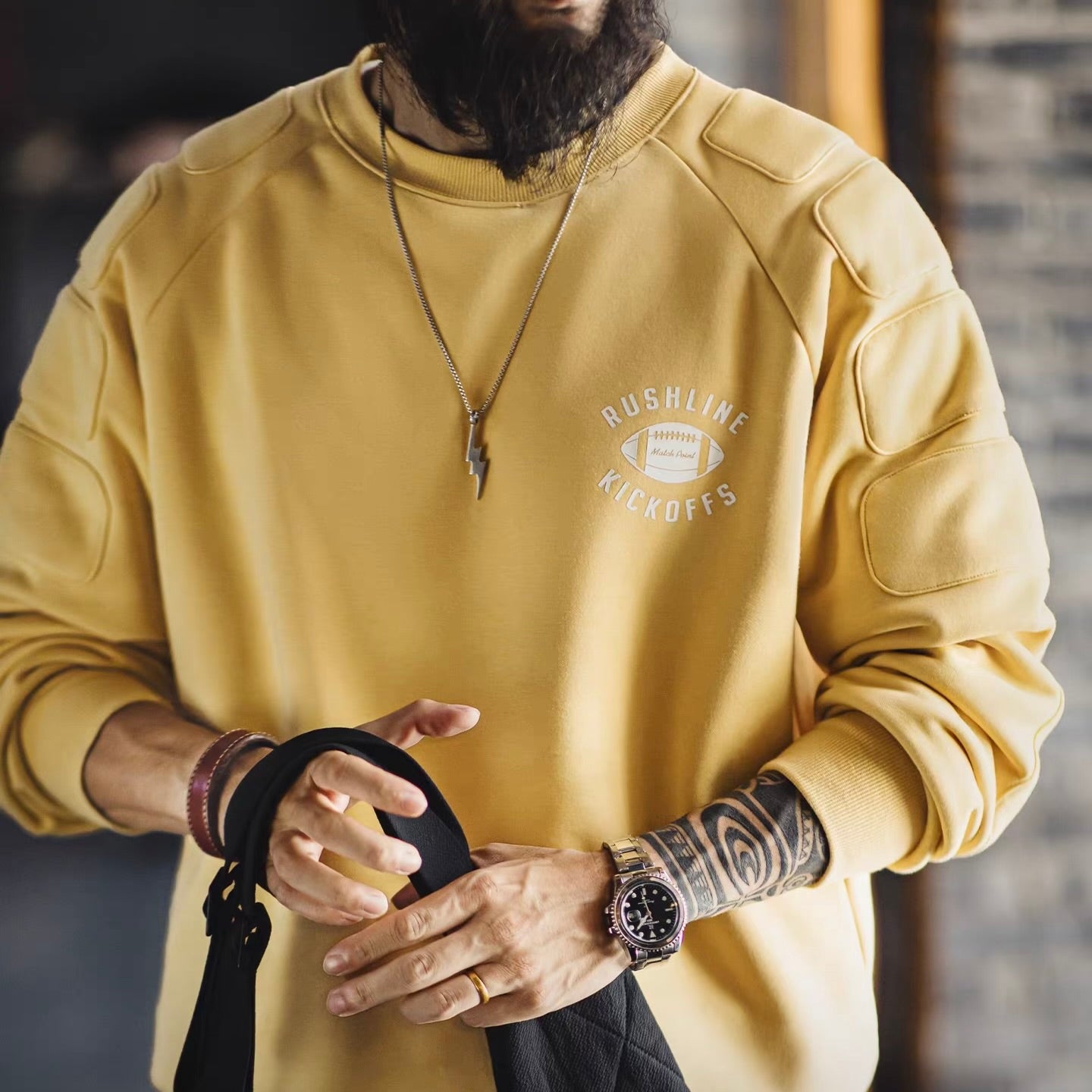 ラグビーモチーフ 裏起毛スウェット（2Colors）251074