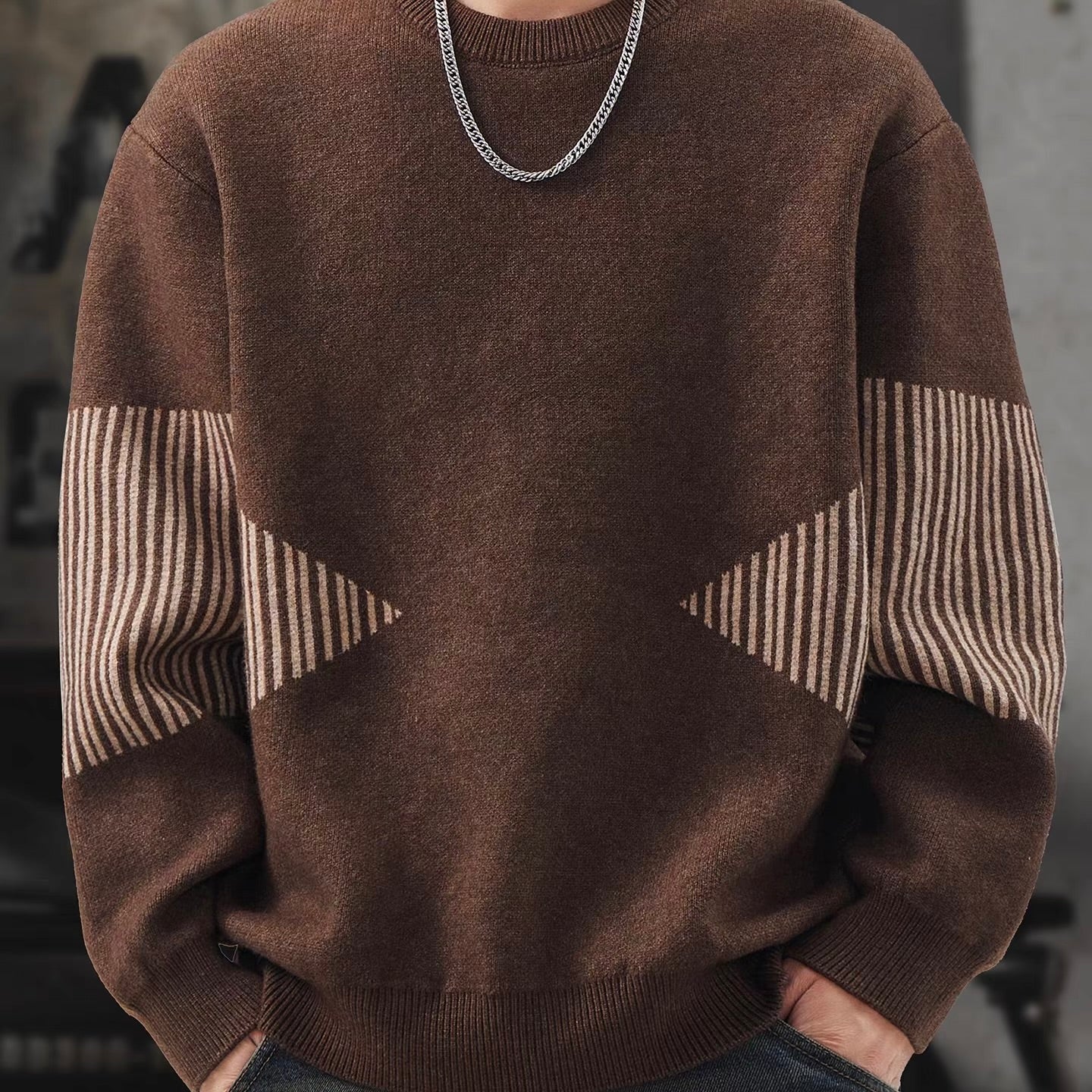 ワンポイントストライプ セーター（3Colors）260032 – Champyee