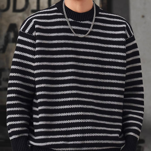 ボーダー クルーネックセーター（3Colors）260029