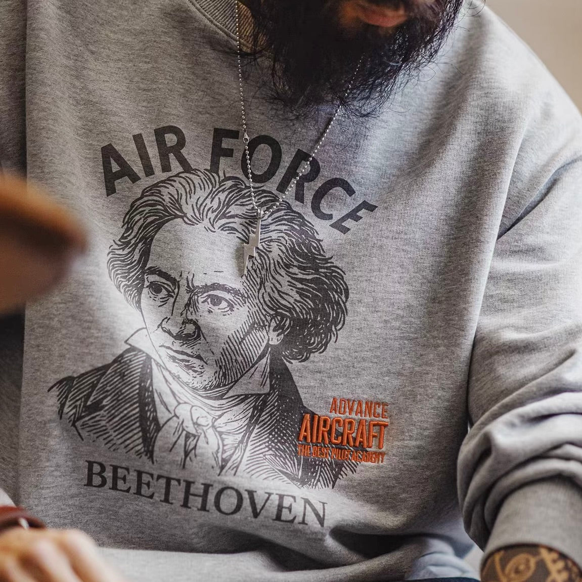 刺繍 プリント スウェットプルオーバー（1Color）260136