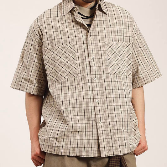 レトロ チェック 半袖シャツ（3Colors）260275