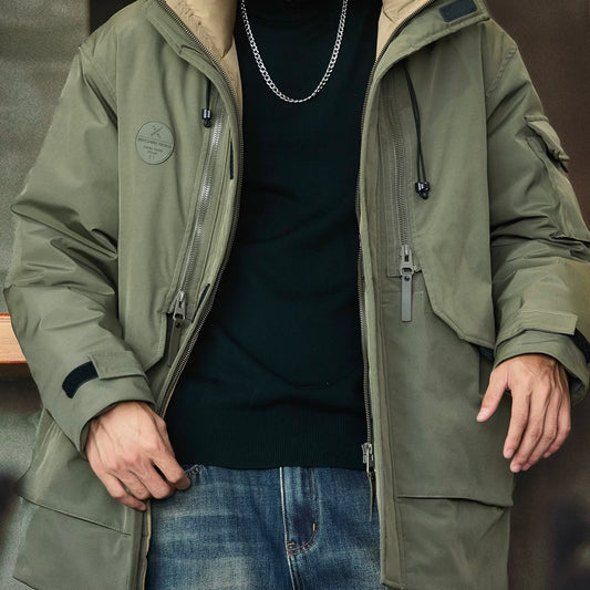 フード付 ミドル丈 ダウンジャケット（3Colors）251000