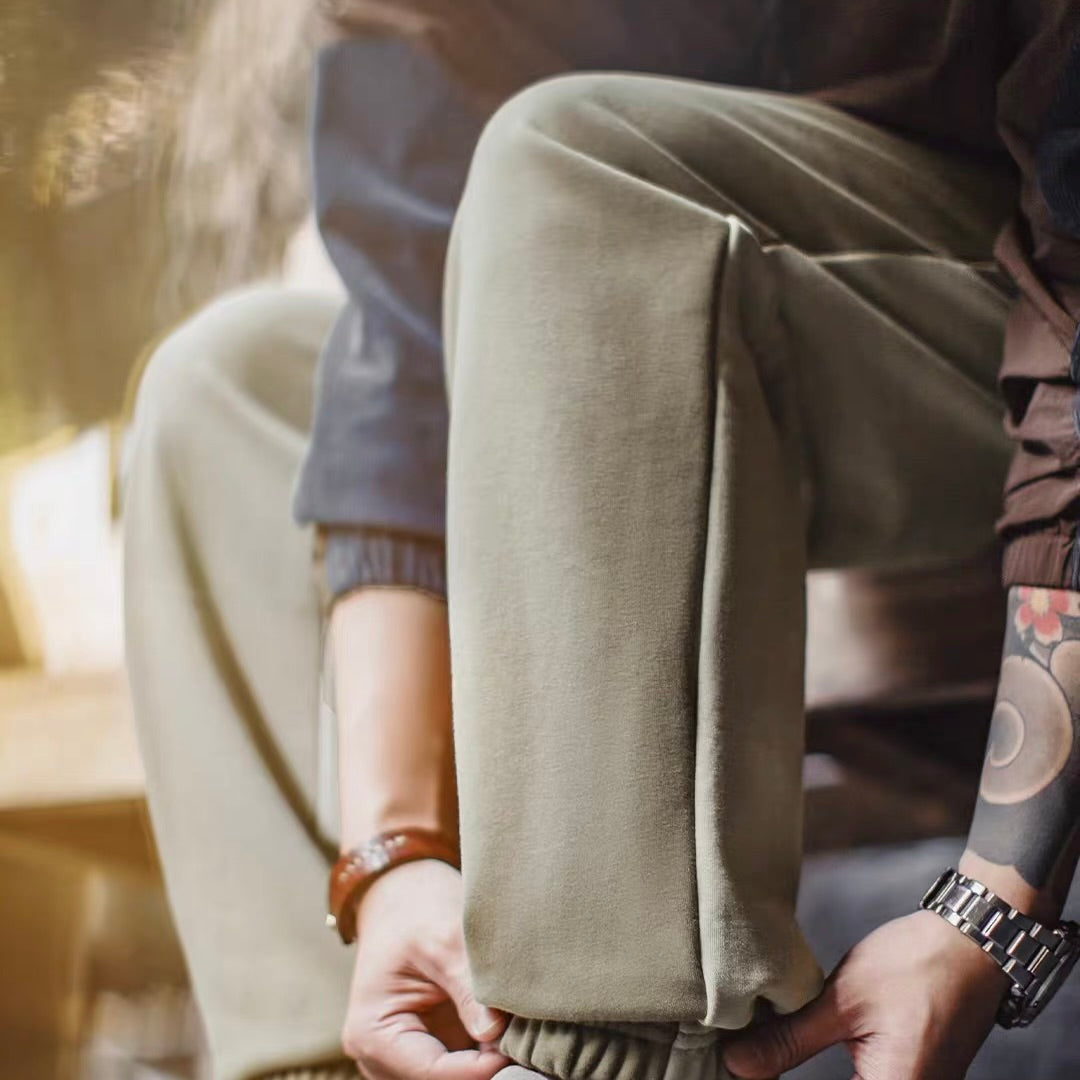 ジップ付ポケット バイカラー スウェットパンツ（1Color）260040