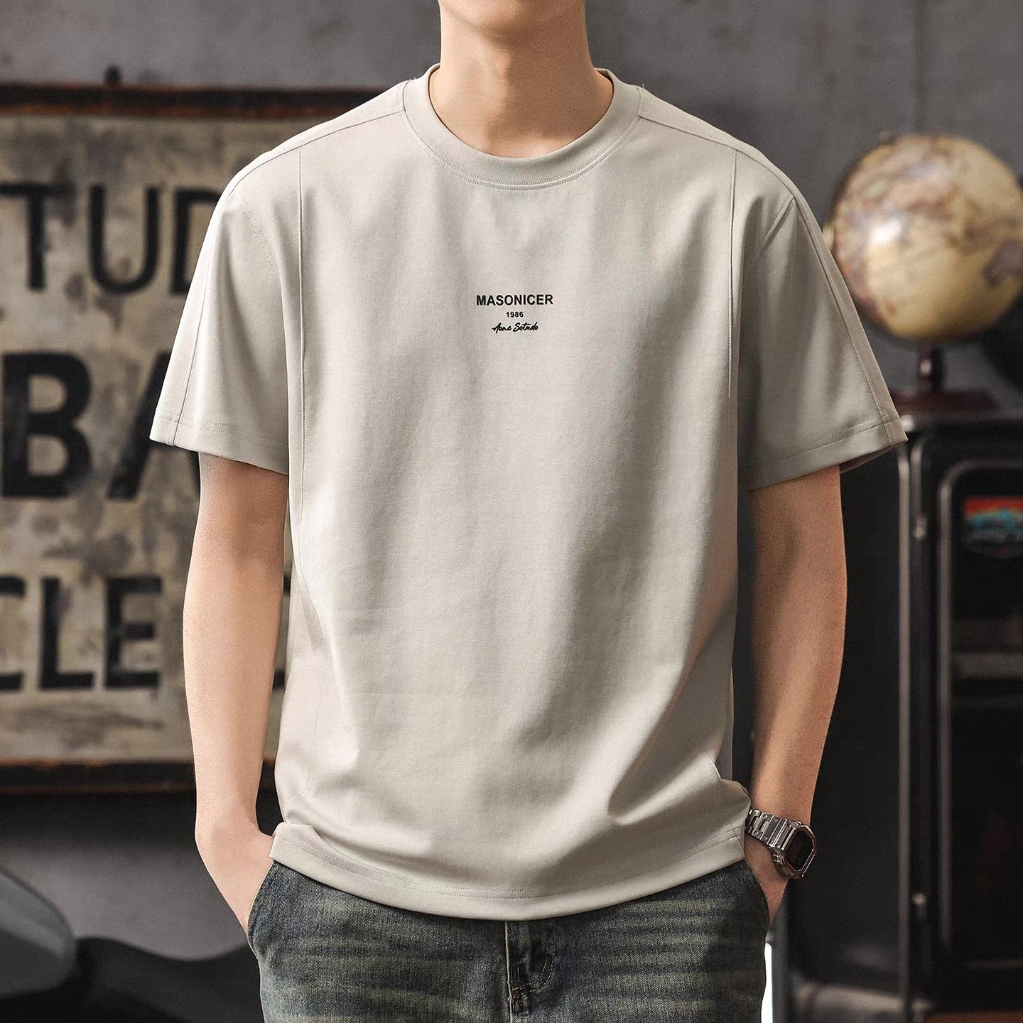 デザインパターン ワンポイントロゴTシャツ（3Colors）260186