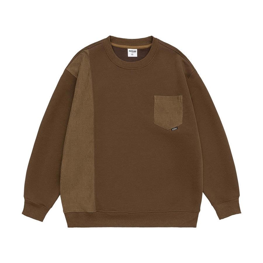 アシンメトリー シンプル スウェットプルオーバー（3Colors）250818