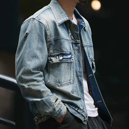 ハードウォッシュ ダメージ デニムジャケット（1Color）250864