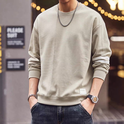 ラインデザイン アシンメトリー スウェットシャツ（4Colors）260753