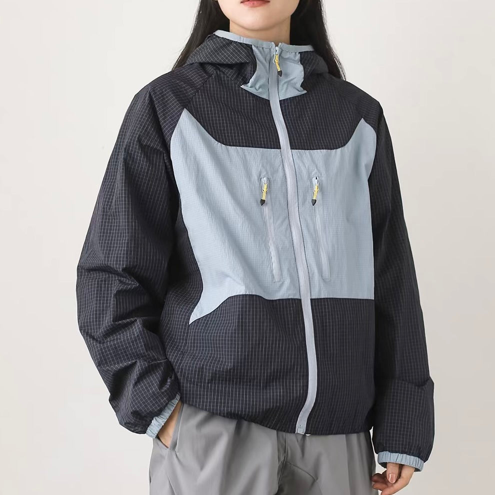 バイカラー メッシュ フード付ジャケット（4Colors）260678