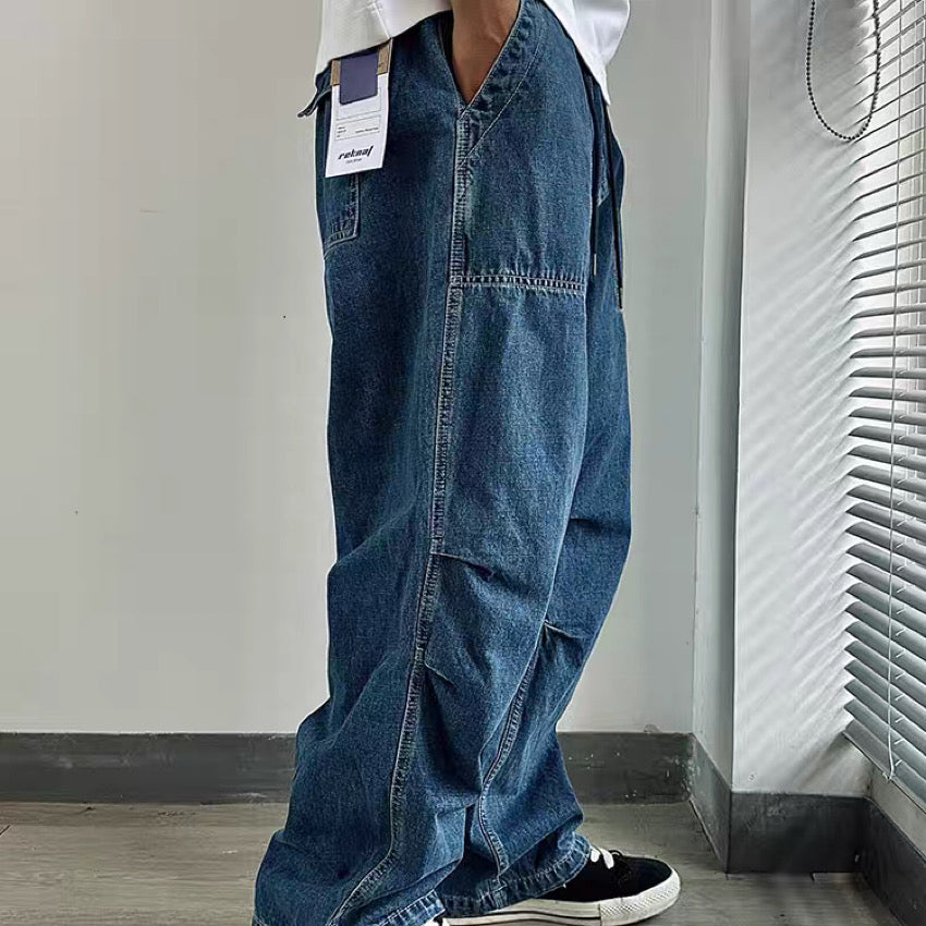 裾ドローコード ウォッシュドデニムパンツ（1Color）250448 – Champyee