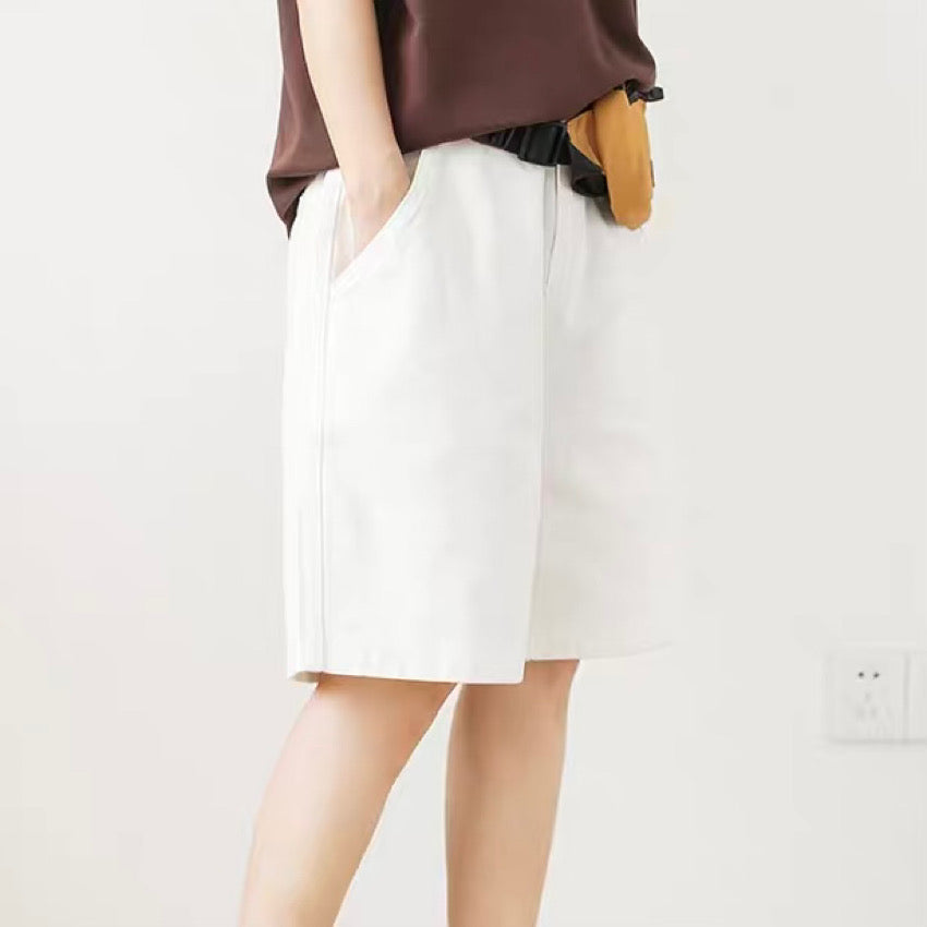 レトロ デニム ワイドハーフパンツ（3Colors）250480