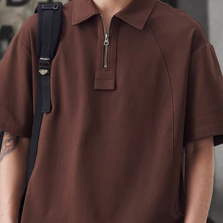 ハーフジップ 半袖ポロシャツ（3Colors）260153